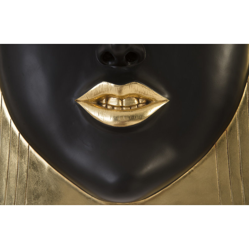 Fashion Faces Wall Décor, Black/Gold Leaf