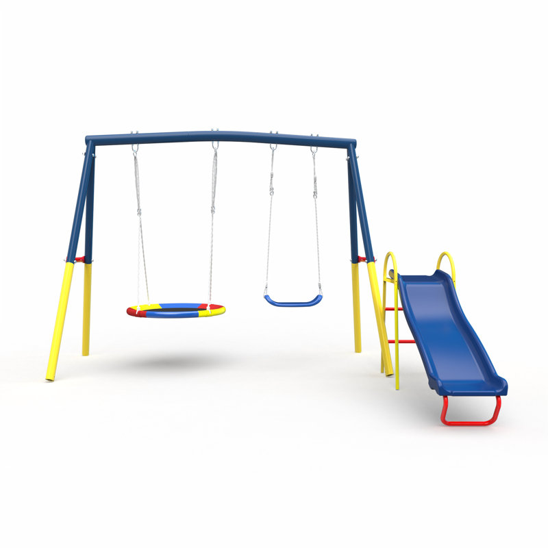Portique d'extérieur avec glissade 3-en-1