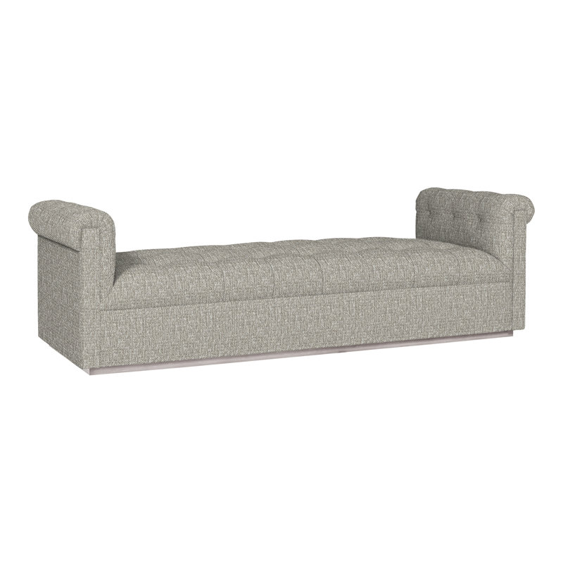Nottingham By Thom Filicia Chaise Lounge, Tarbee Pebble Polyester Blend, Dove Gray
