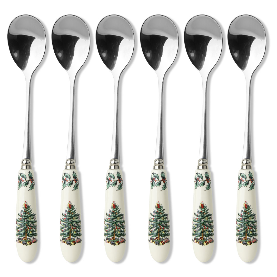 Spode Christmas Tree Teaspoons 6" (Set of 6) Spode