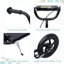 Scooters pour enfants en acier noir 12,5 x 5,4 x 13,6 po d'extérieur