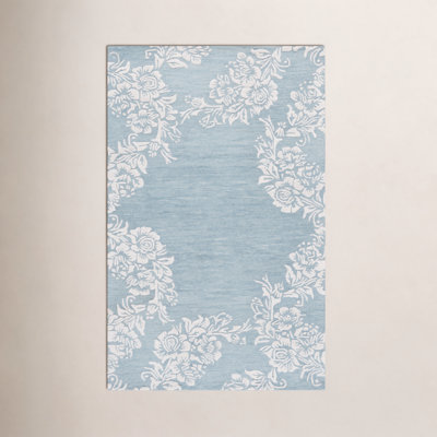 Hand-Tufted Wool Floral Rug