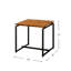 Table basse 3 pièces rectangulaire en chêne et noir, plateau de table en métal massif de 18 mm avec base en bois massif pour la maison principale