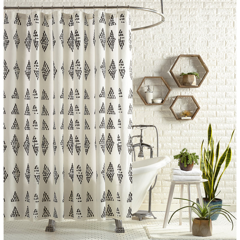 Rideau de douche en tissu 100% coton Prosperity