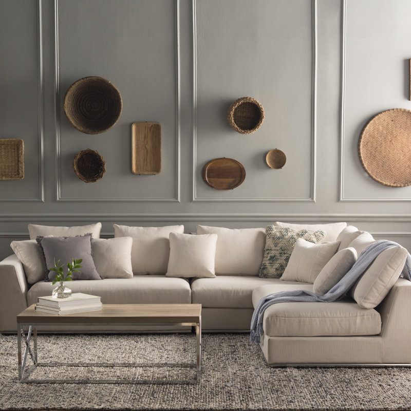 Amalfi Upholstered Sectional Reversible, Off-White