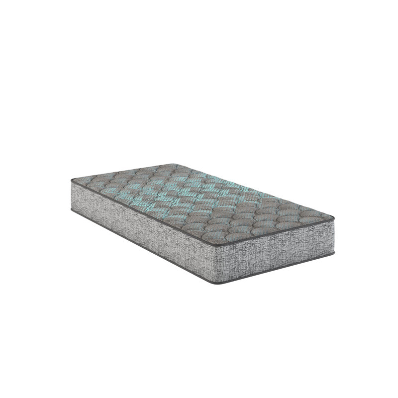 Matelas en mousse de confort moyen de 7 po en très grand lit, avec support fiable et niveau visuel gris et bleu, pour améliorer le corps,