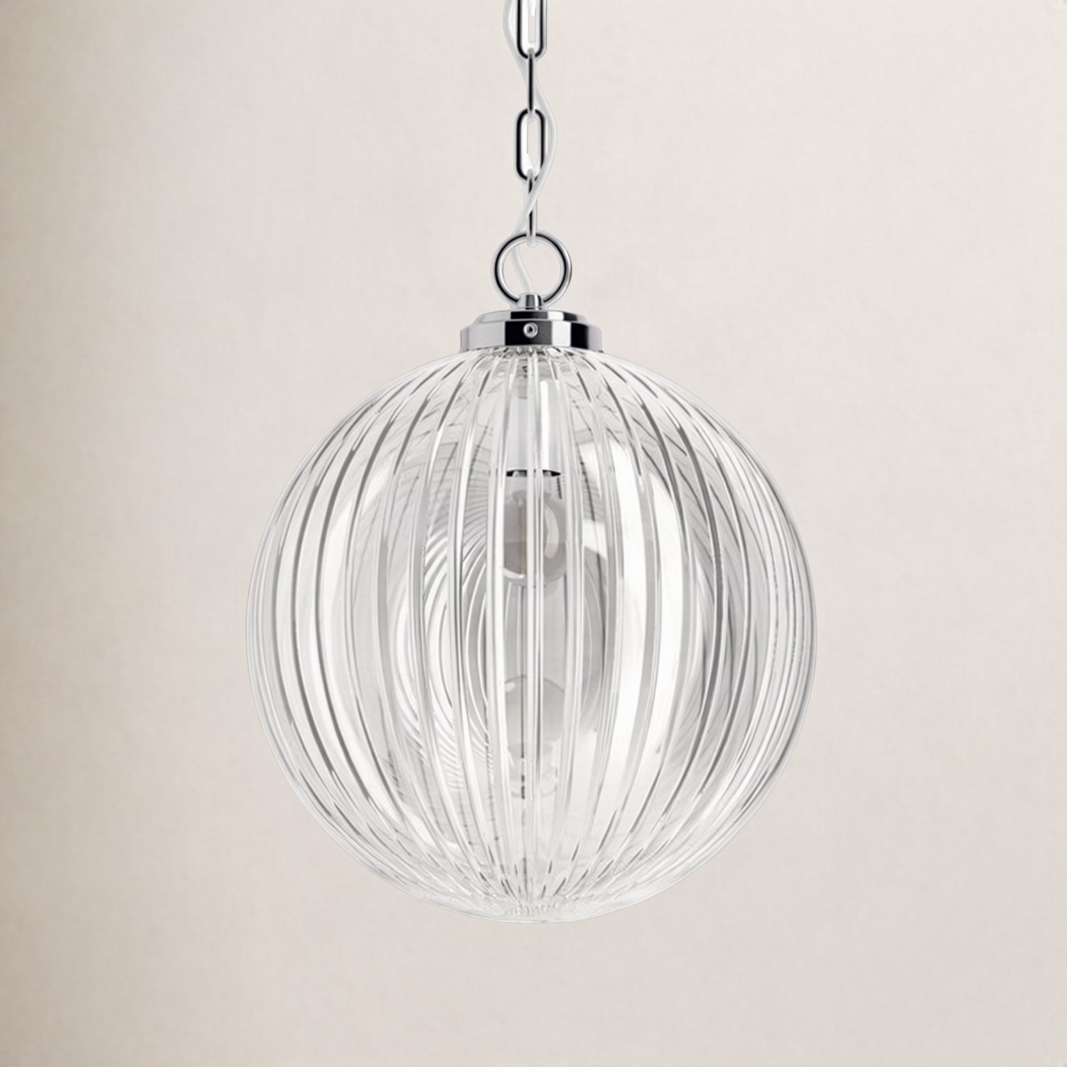 Embra Single Light Pendant, Polished Chrome