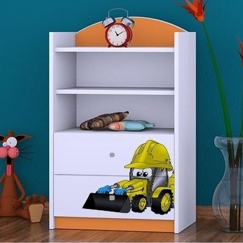 Jocelyn 96cm H Kids Cube, Orange, 92cm H x 60cm W x 34cm D