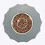 Foyer de table au propane 36 po 36 po, foyer rond en béton de 50 000 BTU pour la terrasse extérieure - gris