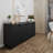 Chaunta 60" Wide Sideboard, Modern 4 Door Console Table Storage Cabinet, Buffet Cabinet for Storage and Organization, Modern Side Table with Doors & Shelves, 60”W x 30”H x 16”D, Black-98537453
