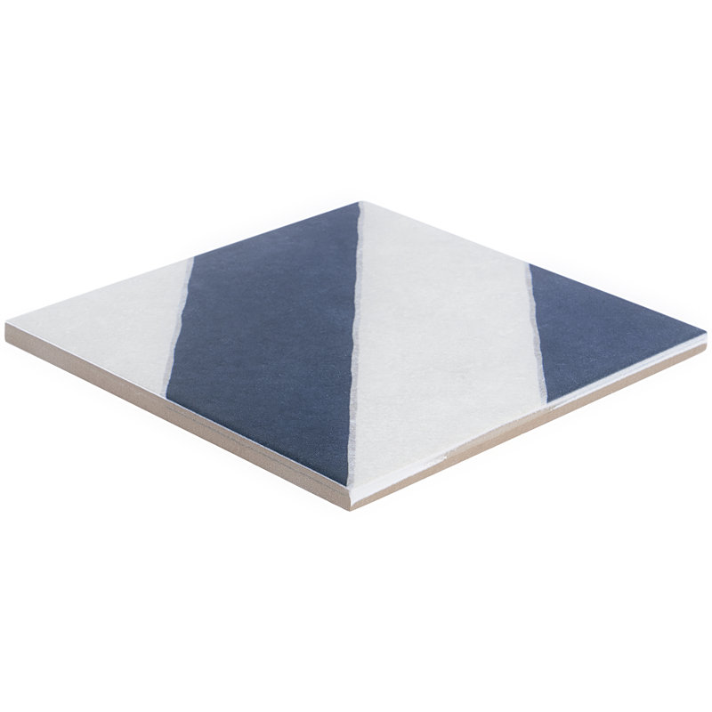 Ava Diagonal 9" x 9" Porcelain Tile (10.76 sq. ft./ Case), Navy