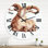 Portrait d'un bélier sauvage avec de grandes cornes II - Horloge murale de ferme