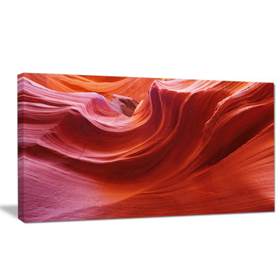 Illuminated Antelope Canyon - impression sur toile tendue
