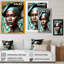 Exquiste, femme africaine, conception X - reproduction sur toile-87370557-87370558