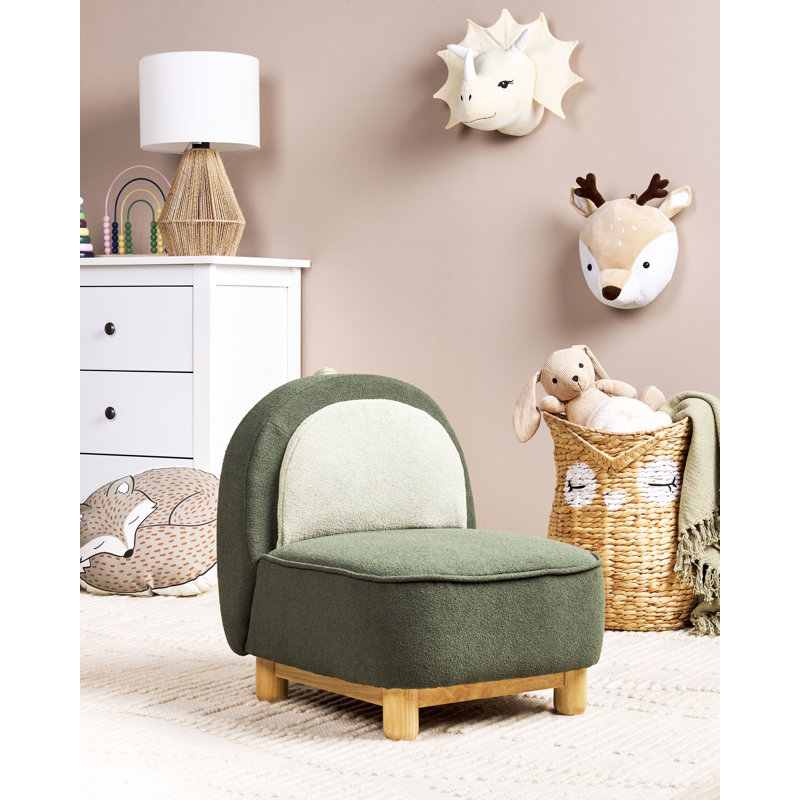 Arwood Upholstered Accent Chair, Green/Beige