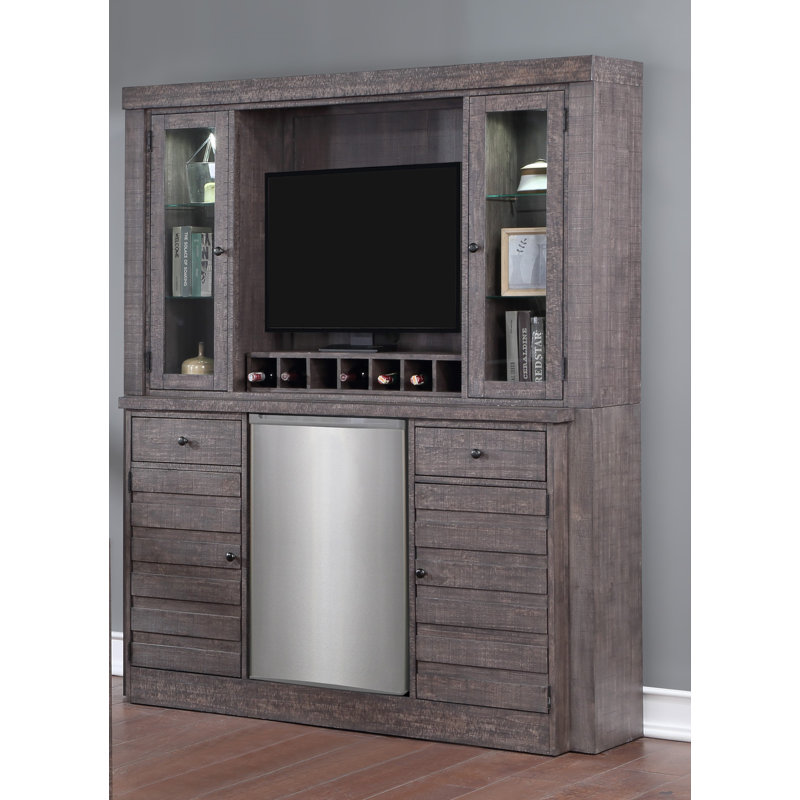 Lincoln Solid Wood 65" Dining Hutch With Fridge Opening