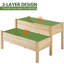 Boîte à fleurs surélevée en bois de sapin à 2 niveaux Aadhira-428033173