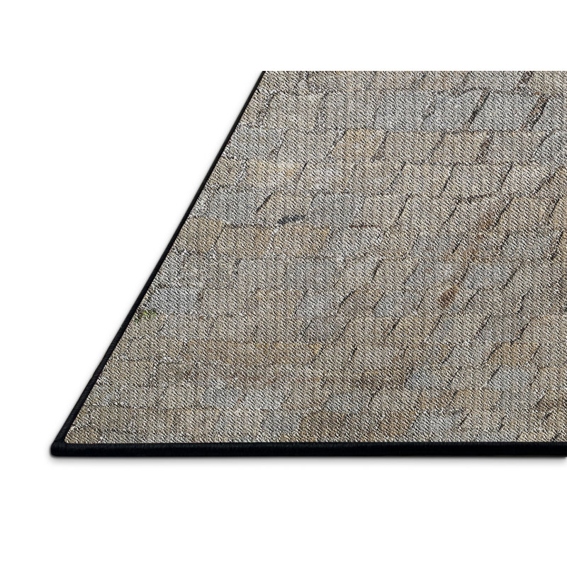 Tapis géométrique gris, Rectangle 5 pi x 7 pi