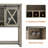 Farmhouse Coffee Bar Cabinet with Storage, Sliding Barn Door Sideboard Buffet, Wine Bottle & Glass Storage Cabinet-275772506