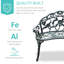 Banc d'extérieur, mobilier d'extérieur en fonte d'aluminium