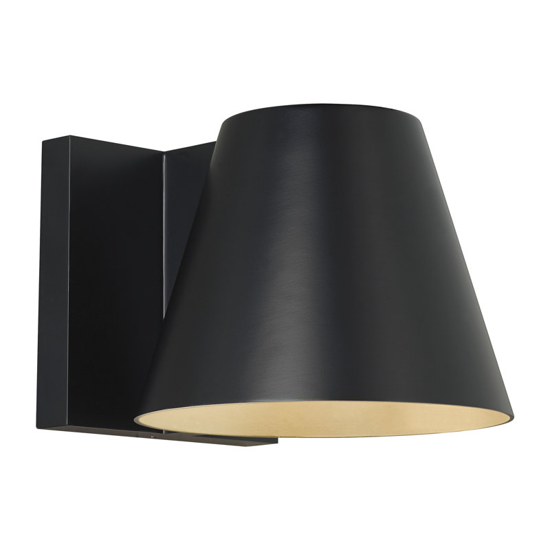 Bowman LED Outdoor Armed Sconce, 6"H x 7.5" W x 9" D, 47.2 W, Black
