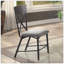 Ensemble de 2 chaises d'appoint en forme de X avec coussin de siège rembourré, gris et noir sable