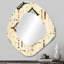 Tribal Nomad Boho Pattern I - Geometric Mid-Century Wall Mirror In Asymmetrical Shapes-107229560