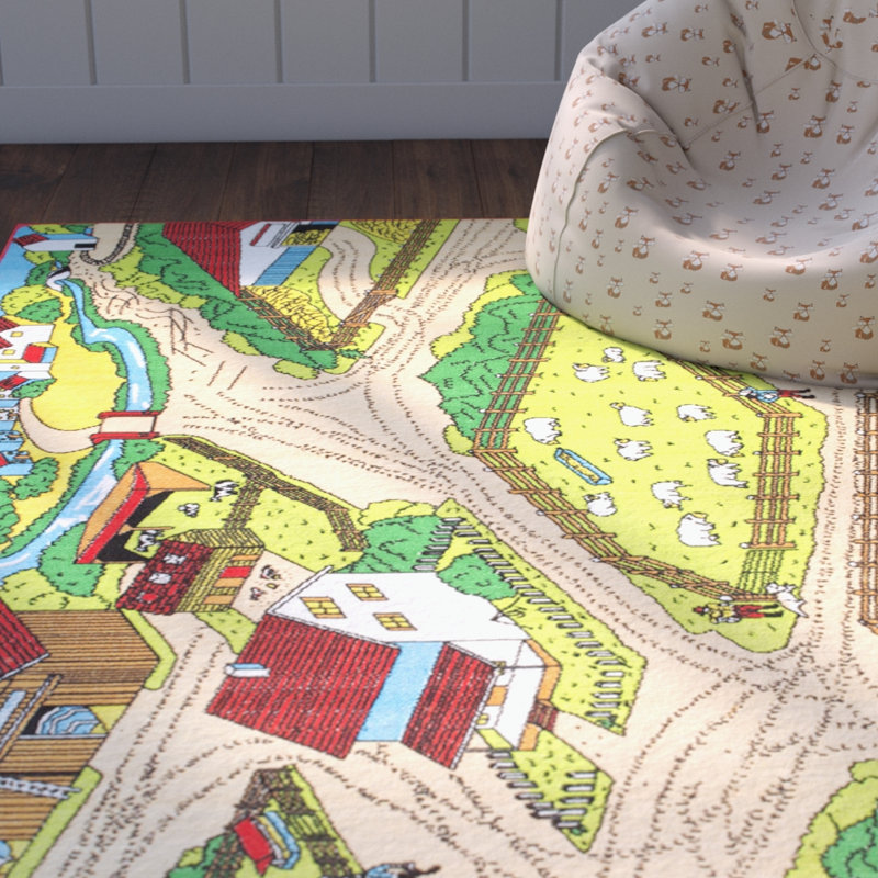 Teddy Rectangle Handmade Nylon Rug, Rectangle 3'3" x 4'10"