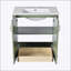 Meuble-lavabo autoportant de 30 pouces avec lavabo en céramique, tiroir caché et armoire de rangement, structure en bois massif pour salle de bain moderne-347120222