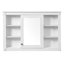 Armoire de rangement murale de 42 po, armoire à pharmacie, armoire de salle de bain moderne avec miroir, armoire à miroir avec 6 tablettes ouvertes (ne pas inclure le meuble-lavabo)