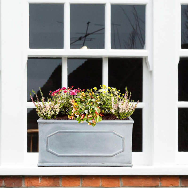Chelsea Planter Box, Grey, 6.69cm H X 15.74cm W X 6.69cm D