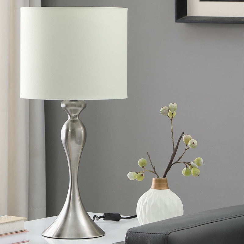 Azurae Metal Table Lamp, Cream