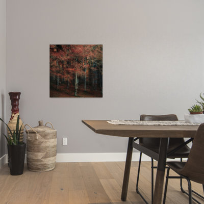 Contemporary Art Colorful Organic Serene Maple Autumn Forest Art