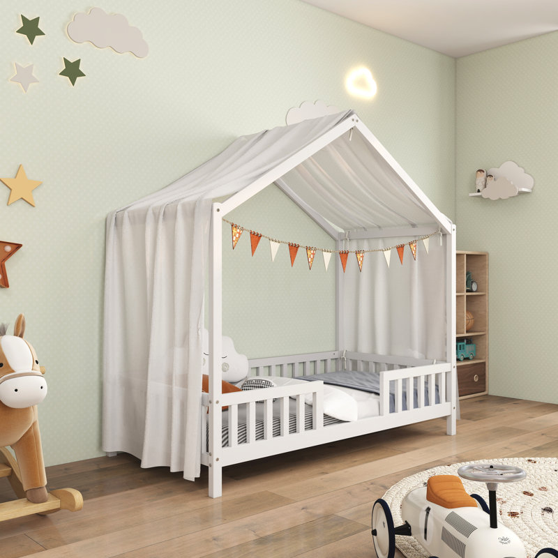 Lit sur pied Montessori, Lit simple, Blanc