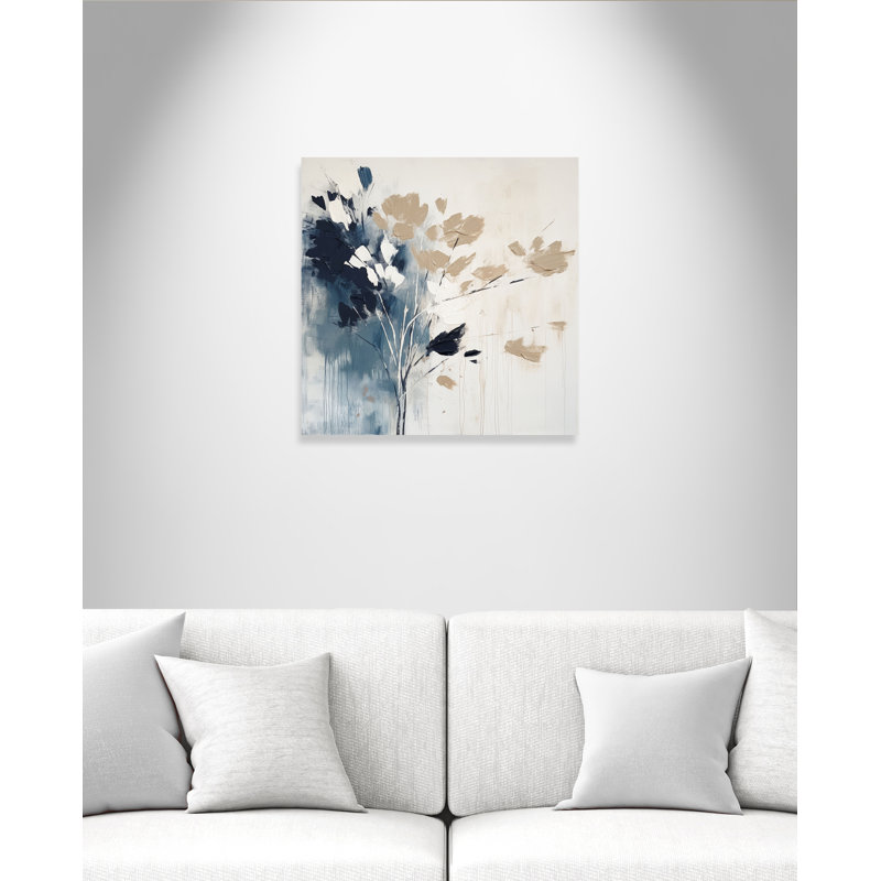 «Bliue Earthly Neutralité I» par Irena Orlov, l 24 po x H 24 po, Toile tendue, Sans cadre