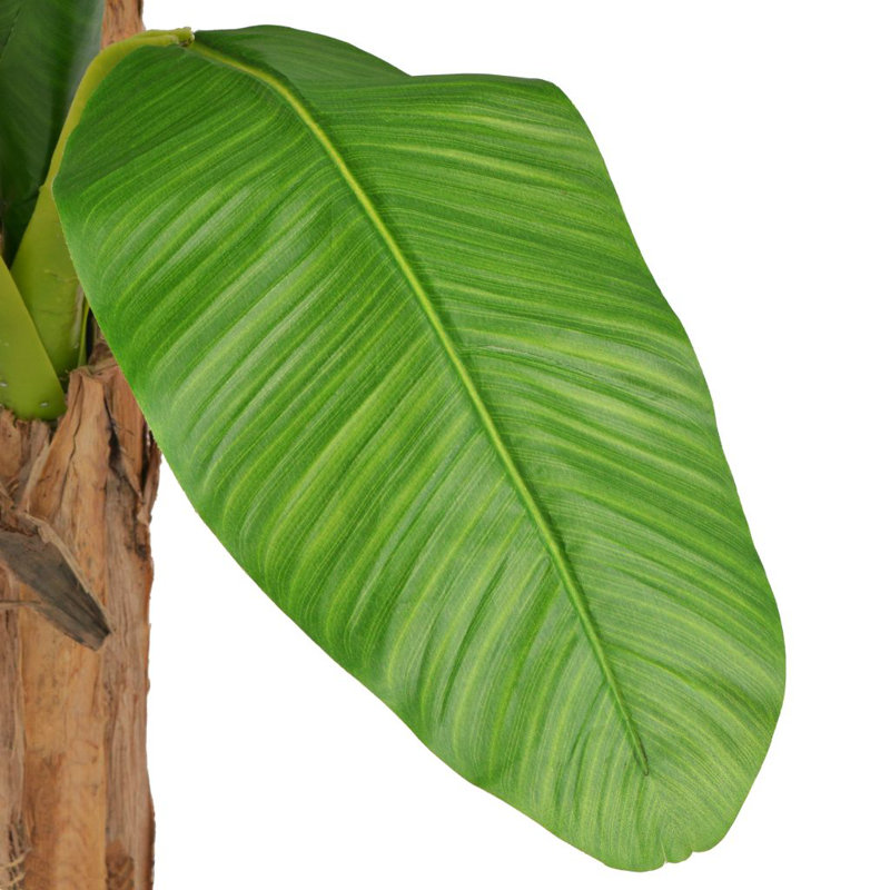 Artificial Tree with Pot Faux Banana Tree Fake Banana Tree 59.1" Green, 96"
