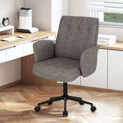 Chaise de bureau ergonomique en cuir Prezioso