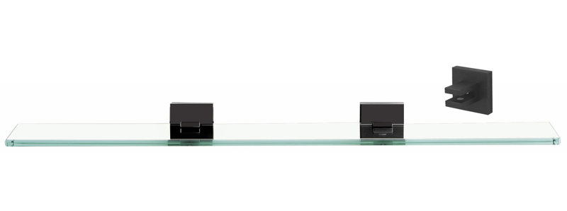 Contemporary II Glass Bracket Shelf, 0.875" H x 24" W x 4.5" D, Bronze