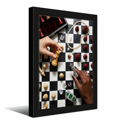 Fashion Chess Board With Jewels And Hands