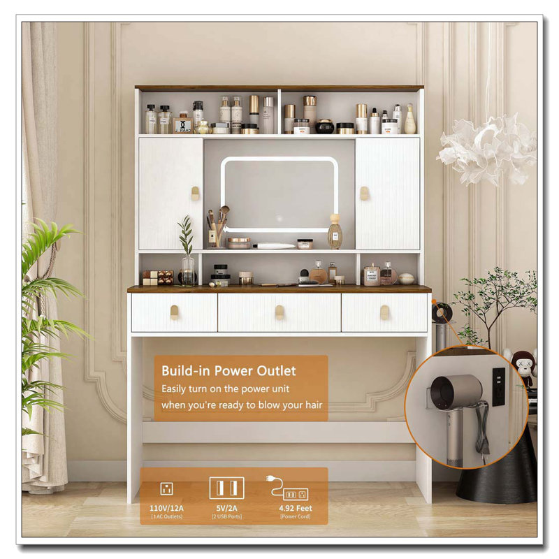 modern dressing unit Top Dressing Table Designs for Glam Beauty Corners