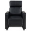 Ensemble de salon inclinable capitonné Holbert - noir