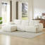 Canapés modulaires Inch, canapé nuage 3 places en chenille, beige moderne pour la maison