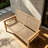 Outdoor Wicker and Acacia Wood Loveseat