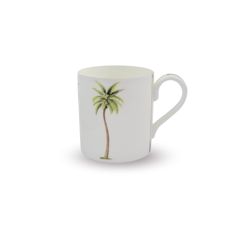 Palm Tree - Mug Set - Non Gilded, White/Green