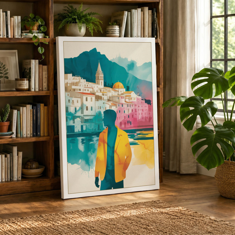 View in Contemplation Coastal - Wrapped Canvas, 30x20 - 76.2 x 50.8 cm, Sage Border