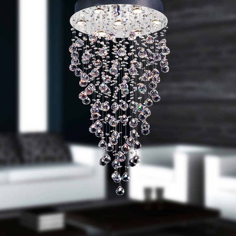 Lustre géométrique 7 lumières unique/statement Rayna