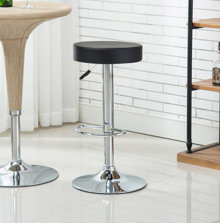 Belmont Adjustable Height Bar Stool, Black