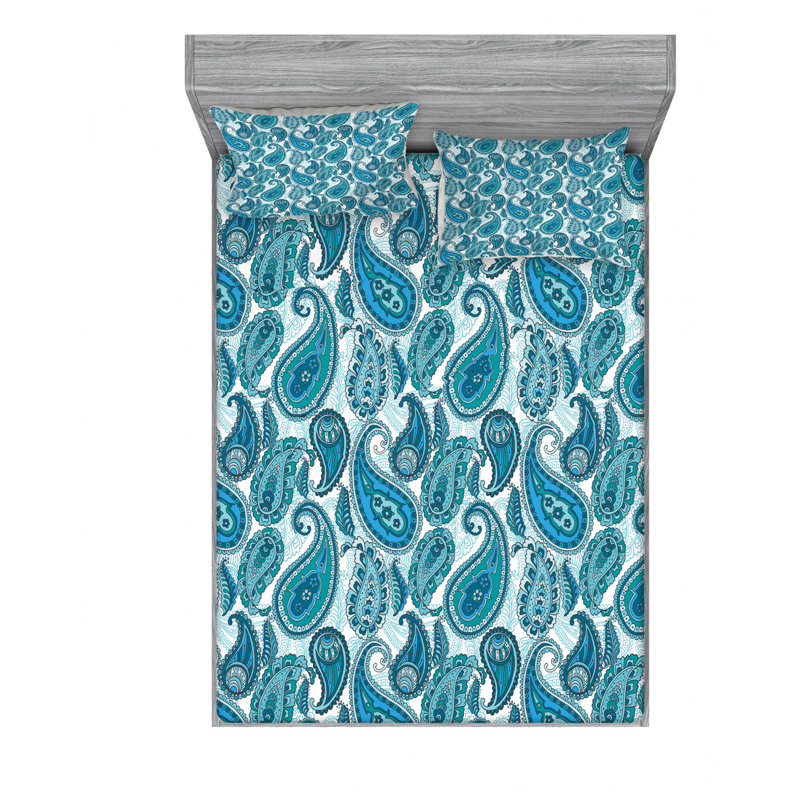 Microfiber Paisley Sheet Set