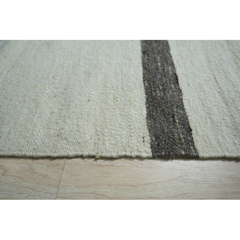 Tapis ivoire tissé à la main ivoire, 9 pi x 12 pi