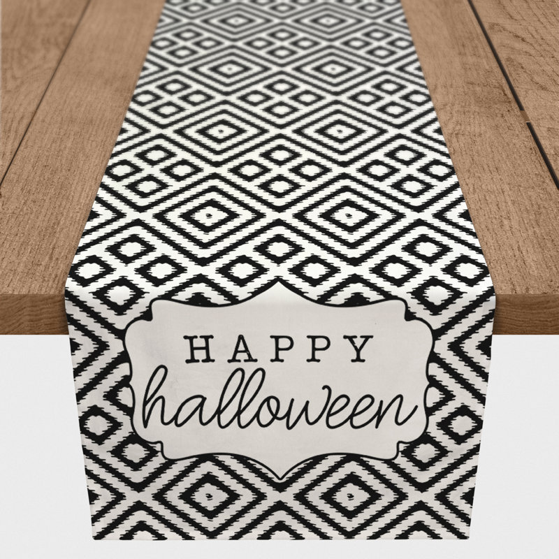 Lynelle Happy Halloween Aztec Table Runner, 72" x 16"